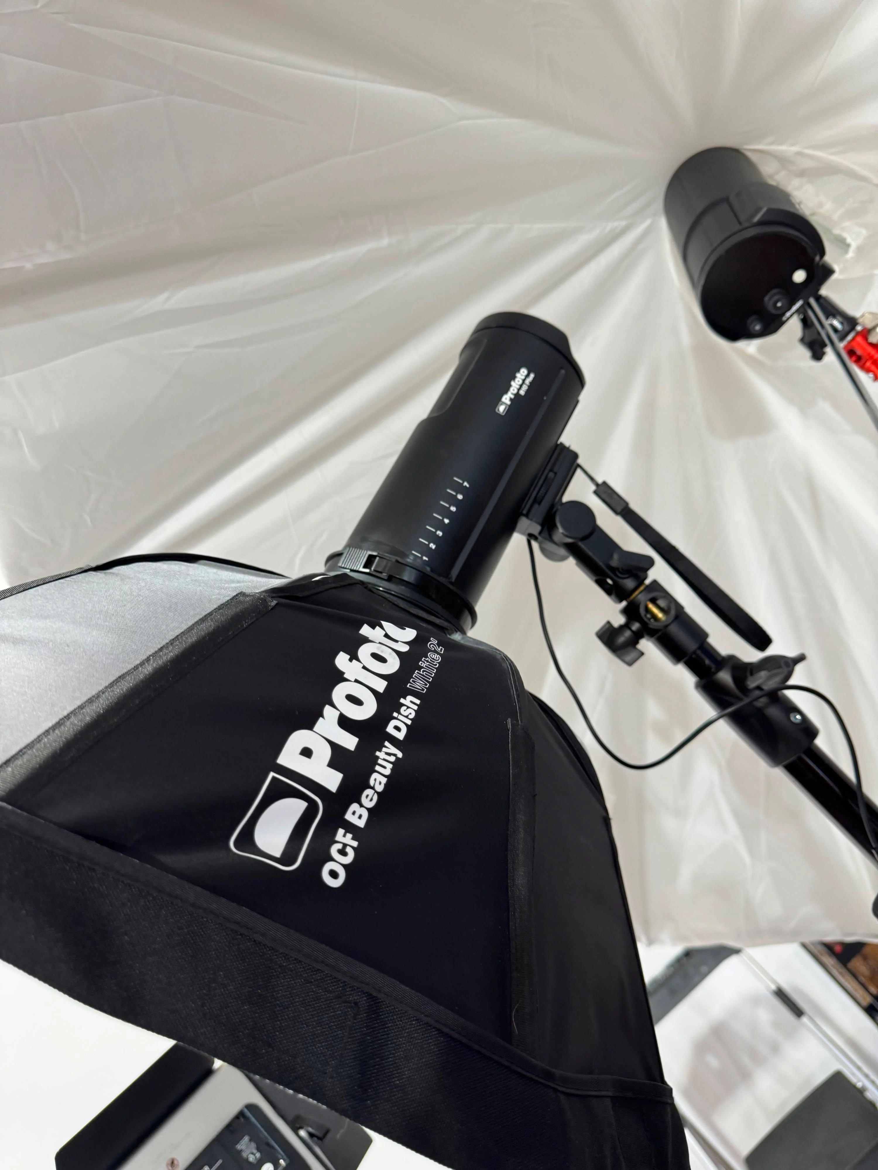 Profoto strobe with a softbox